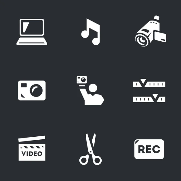 Vector Set of Video Blogger Icons. — Stock Vector