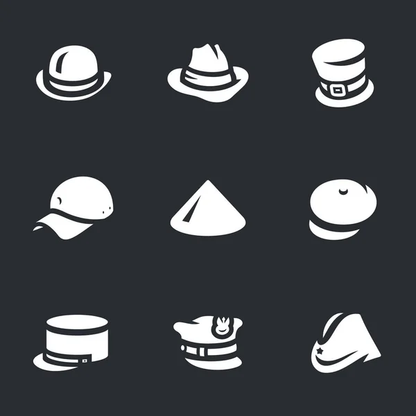 Set de Vectores de Sombreros Iconos . — Vector de stock