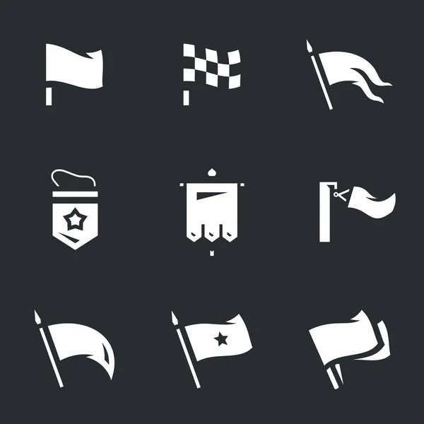 Vector conjunto de varios iconos de banderas . — Vector de stock