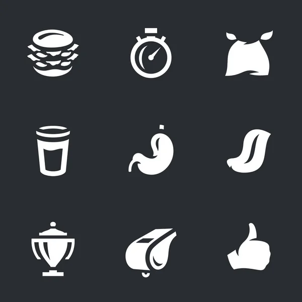Vector Set of Fast Eating Icons. — Stock Vector