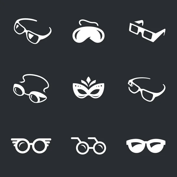 Ensemble vectoriel d'icônes de lunettes . — Image vectorielle