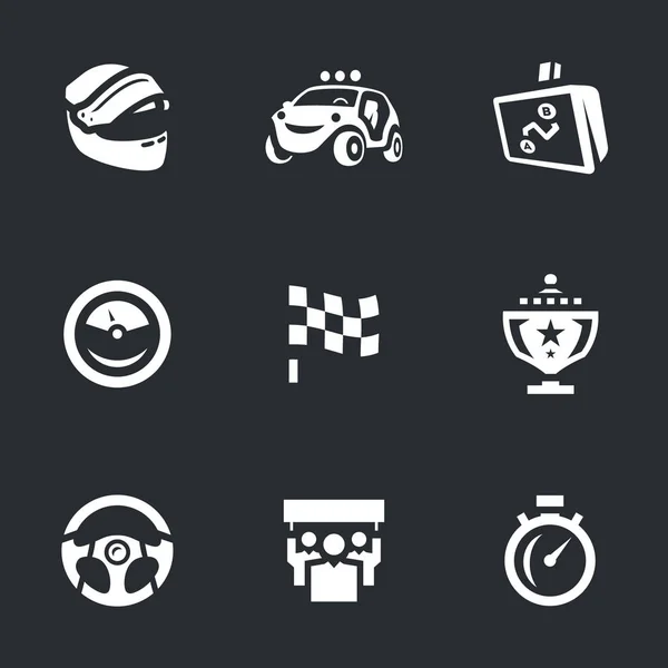 Conjunto vectorial de iconos de Rally . — Vector de stock