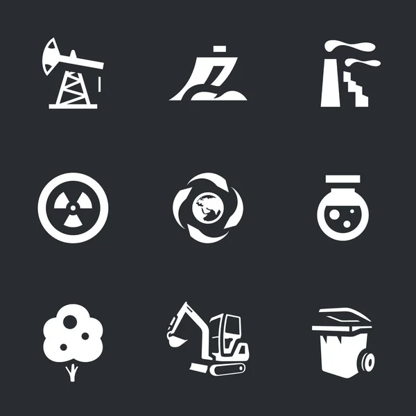 Set vettoriale di icone di protezione dell'ambiente . — Vettoriale Stock