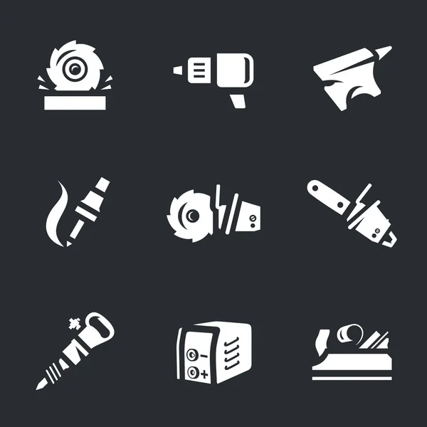 Conjunto vectorial de iconos de herramientas de trabajo . — Vector de stock