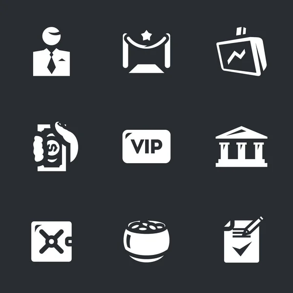 Ensemble vectoriel d'icônes de service Bank vip . — Image vectorielle