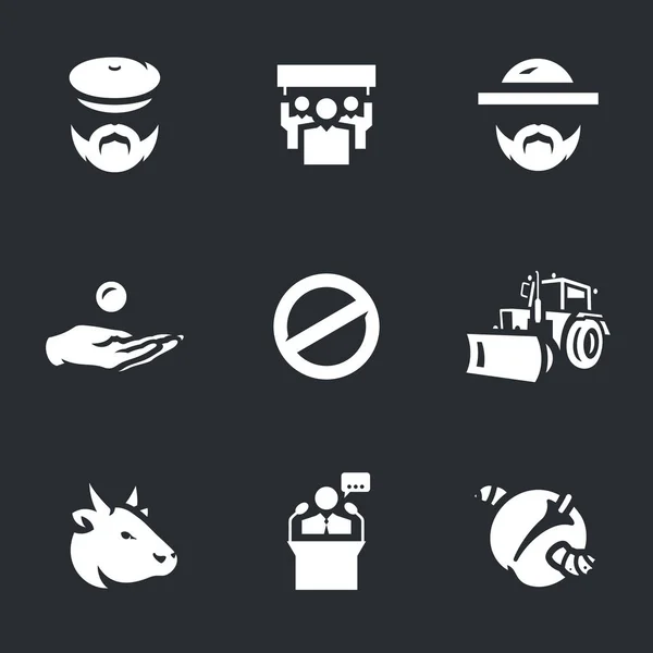 Vector Set of Agricultural sanctions Icons. — Stock Vector