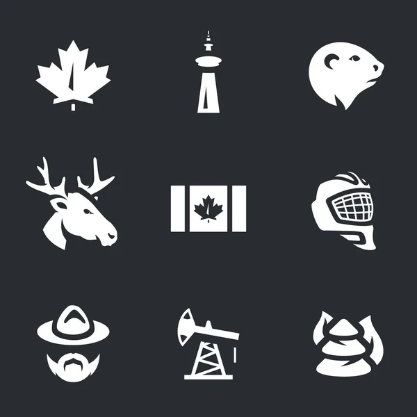 Conjunto vectorial de símbolos de Canadá Iconos . — Archivo Imágenes Vectoriales