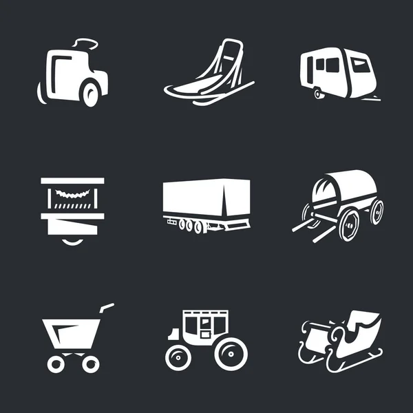 Conjunto vectorial de iconos de transporte . — Archivo Imágenes Vectoriales