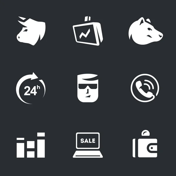Vector Set van iconen van de beurs. — Stockvector