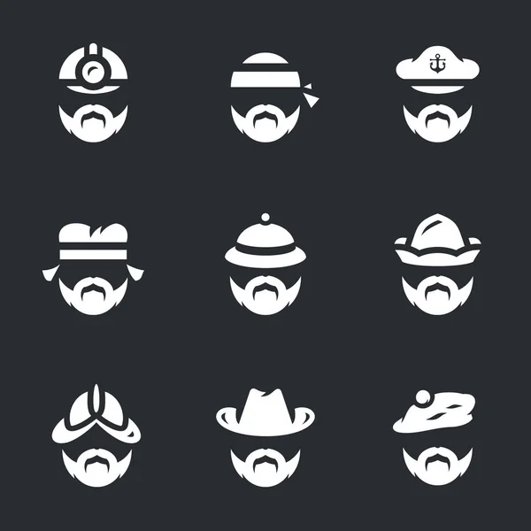 Conjunto vectorial de iconos de personas . — Archivo Imágenes Vectoriales