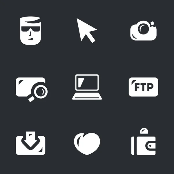 Set vettoriale di icone fotografiche digitali . — Vettoriale Stock