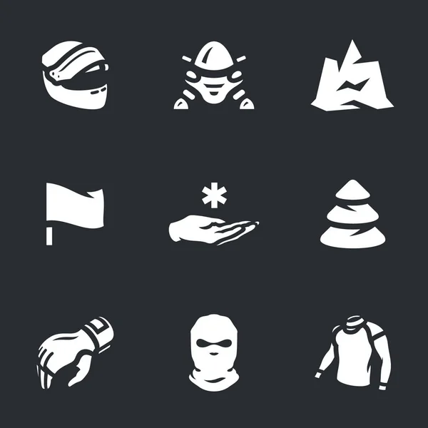 Set de Vectores de Iconos para Motos de Nieve . — Vector de stock