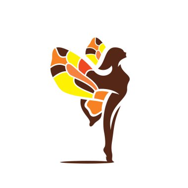 Kız kelebek soyut işareti