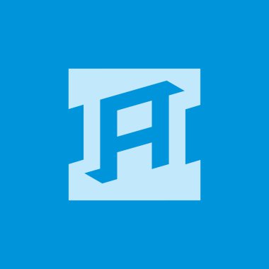 Mektup A. vektör çizim iz.