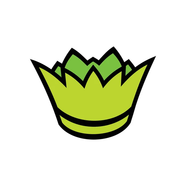 Signo de corona verde — Vector de stock