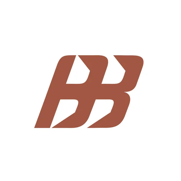 Twee letters B teken — Stockvector