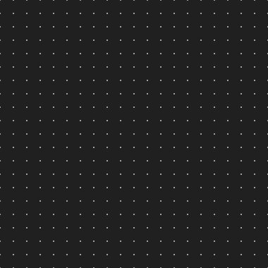 Beyaz noktalı ve siyah arkaplanlı vektör noktasız desen. Tasarım kavramları, sunumlar, web, kimlik, baskılar için şablon, sanal teknoloji fütüristik tasarım.