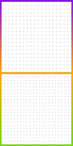 Set Vertical Seamless Vector Black Dots White Area Colorful Gradient — Stock Vector