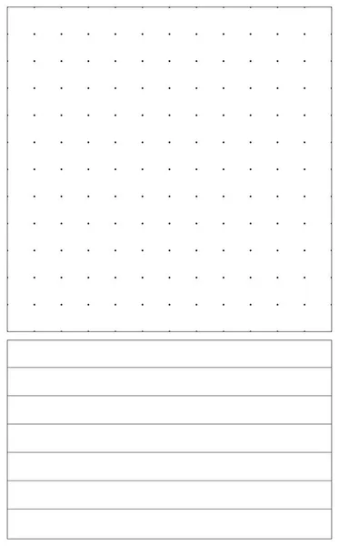 Vector Template Lines Area Dots Area Plans Daily Notes Vertical — Stock Vector