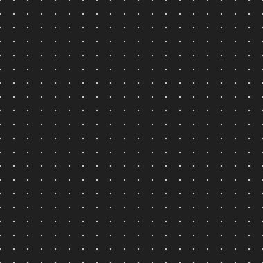 Beyaz noktalı ve siyah arkaplanlı vektör noktasız desen. Tasarım kavramları, sunumlar, web, kimlik, baskılar için şablon, sanal teknoloji fütüristik tasarım.