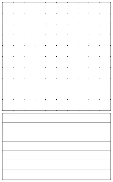 Vector Template Lines Area Dots Area Plans Daily Notes Vertical — Stock Vector
