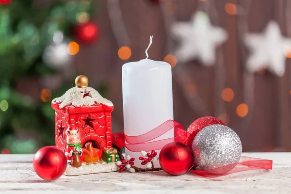 Christmas decoration on white background Stock Image