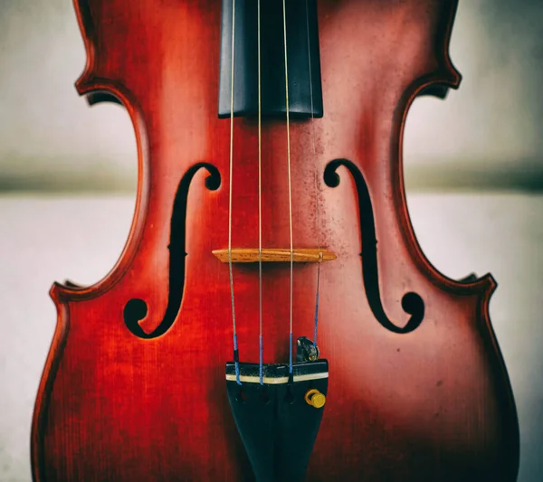 Fundo Design Arte Abstrata Lado Frontal Violino Madeira Luz Embaçada — Fotografia de Stock