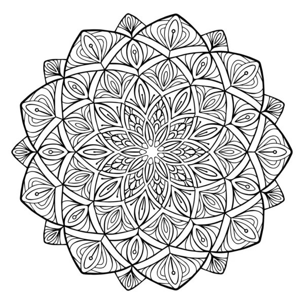Mandala hennè stella splendente stella splendente mandala, fiore della vita — Vettoriale Stock