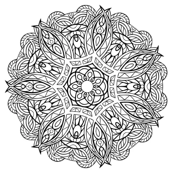 Mandala hennè stella splendente stella splendente mandala, fiore della vita — Vettoriale Stock
