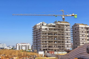 bir yerleşim bölgesinde inşaatı.