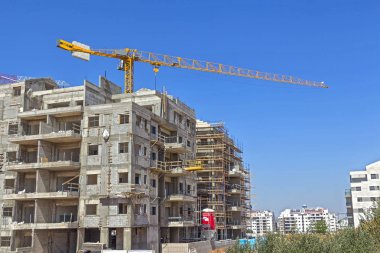 bir yerleşim bölgesinde inşaatı.