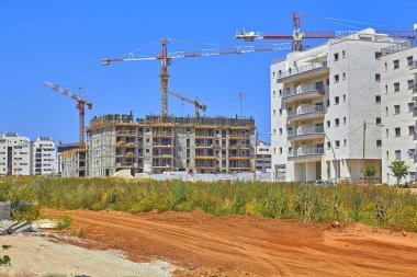 bir yerleşim bölgesinde inşaatı.