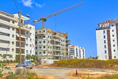 bir yerleşim bölgesinde inşaatı.