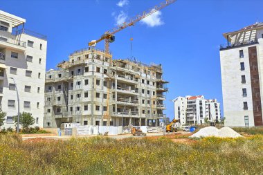 bir yerleşim bölgesinde inşaatı.