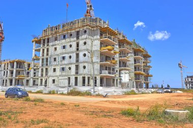 bir yerleşim bölgesinde inşaatı.