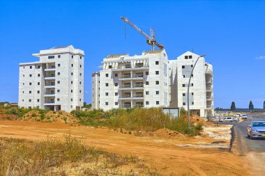 bir yerleşim bölgesinde inşaatı.