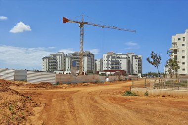 bir yerleşim bölgesinde inşaatı.