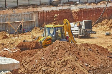 bir yerleşim bölgesinde inşaatı.