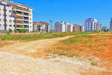 bir yerleşim bölgesinde inşaatı.