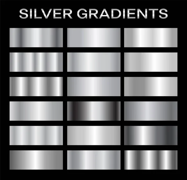 Gümüş Metal Gradyan Örnekler Koleksiyonu