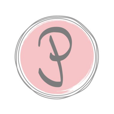 Kadınsı P Logo tasarım şablonu
