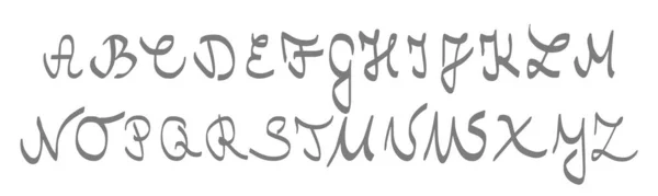 Hand Drawn Letters. Initial Feminine Alphabet, Capital Script Fo — 图库矢量图片