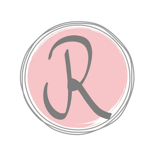 Жіночий дизайн логотипу R — стоковий вектор