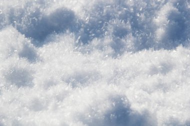 Kar ve Kar Taneleri Makro Fotoğrafı Kapatın