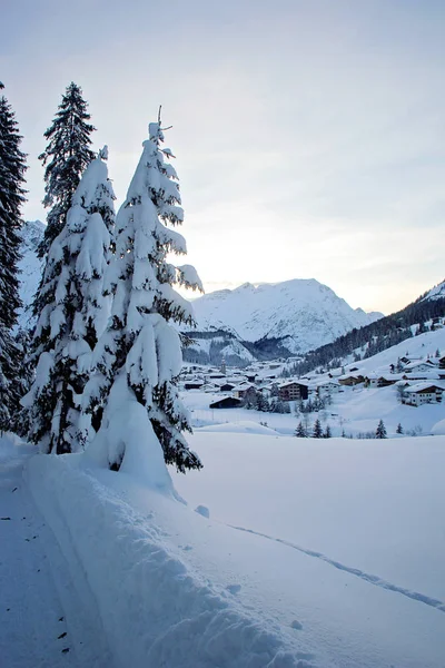 Winter Village Lech στην Αυστρία — Φωτογραφία Αρχείου
