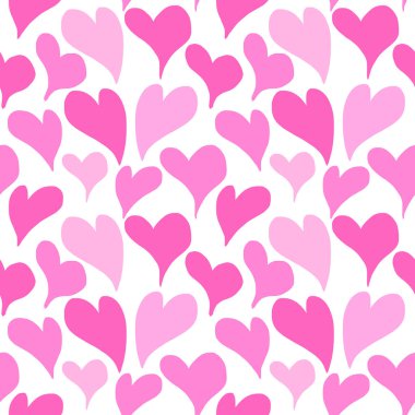Pembe Kalp Dikişsiz desen arka plan