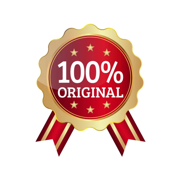 Joint de ruban d'insigne 100 % original — Image vectorielle