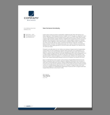 Klasik Logolu Yazdırma için Boş Harf Başlığı Şablonu