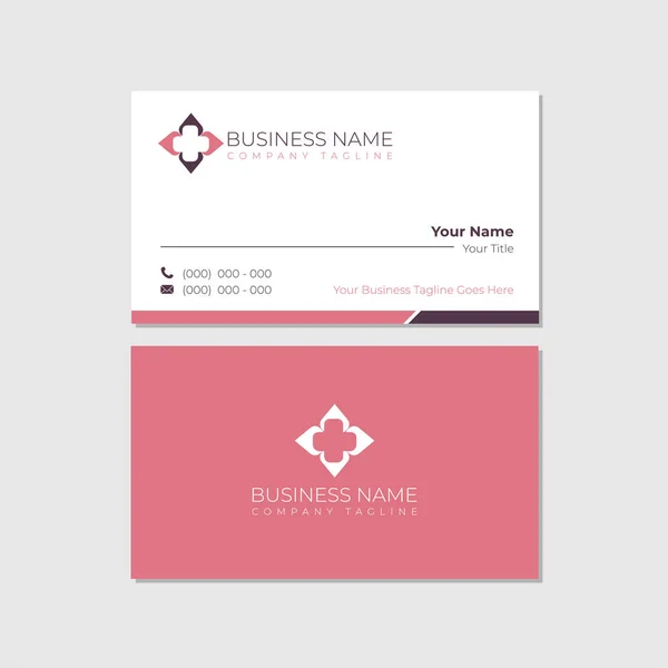 Healthcare Nurse Business Card Design Wih Logo — Stock Vector