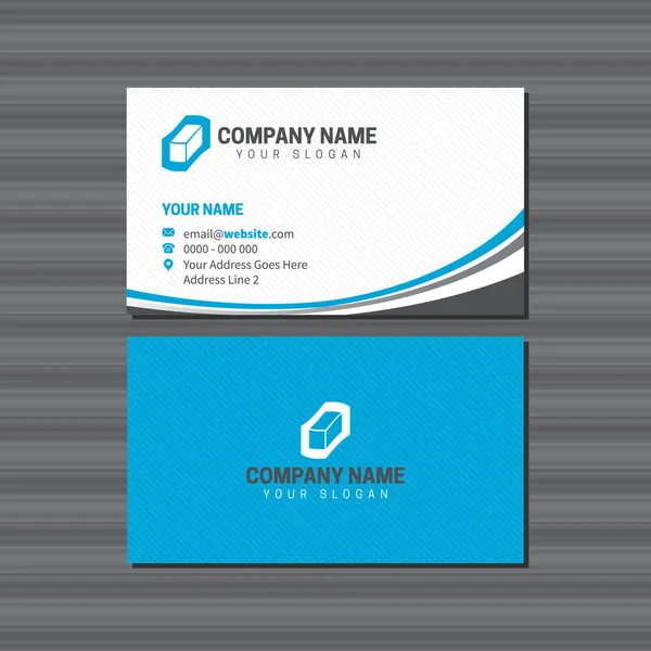 Modelo Cartão Visita Texturizado Com Logotipo — Vetor de Stock